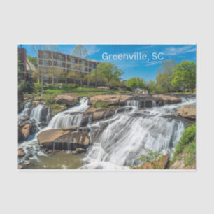 Greenville South Carolina Reedy River Falls Park Seidenpapier