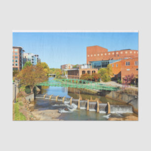 Greenville, South Carolina Reedy River Seidenpapier