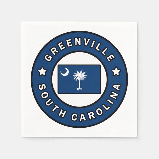 Greenville South Carolina Serviette (Vorderseite)