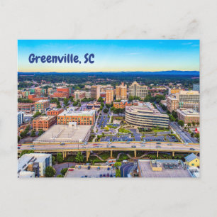 Greenville, South Carolina Sommer Downtown View Postkarte