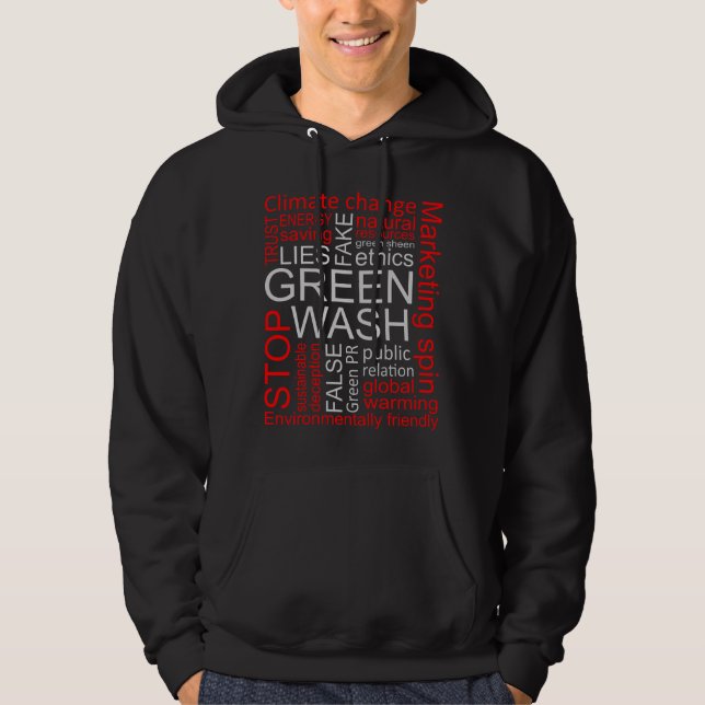Greenwash-Fake lügt Täuschung Hoodie (Vorderseite)