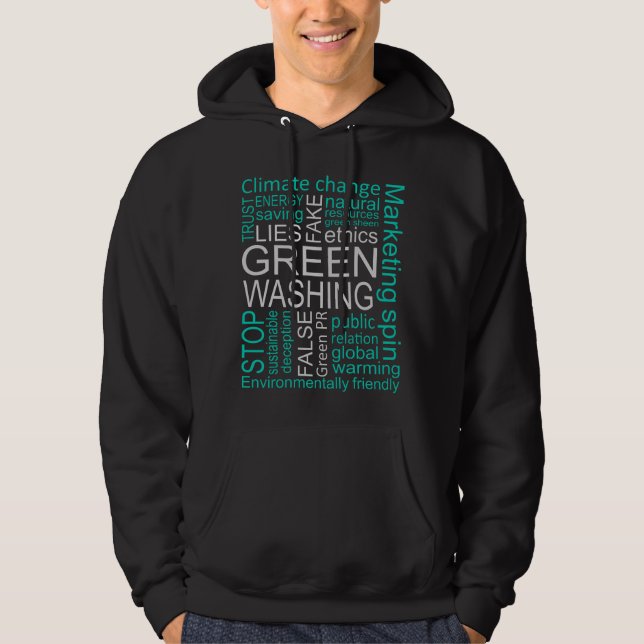 Greenwash-Fake lügt Täuschung Hoodie (Vorderseite)