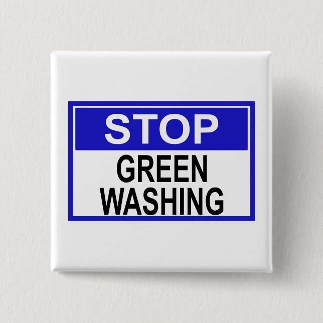 Greenwash-Zeichen beenden Button (Vorderseite)