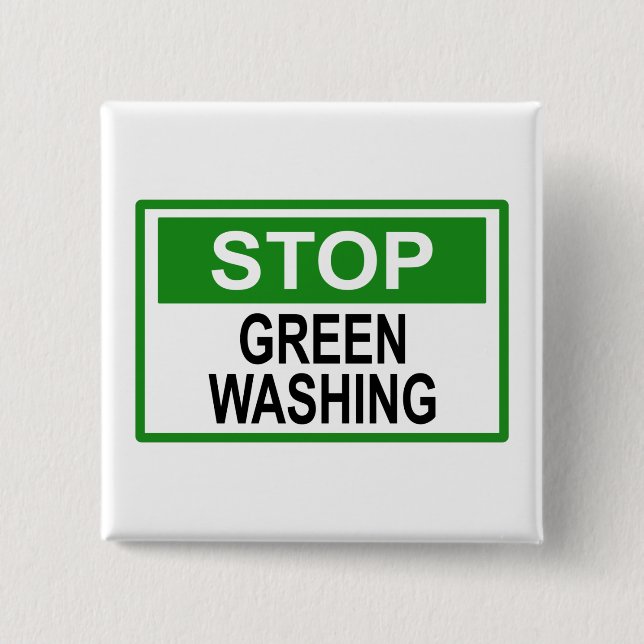 Greenwash-Zeichen beenden Button (Vorderseite)