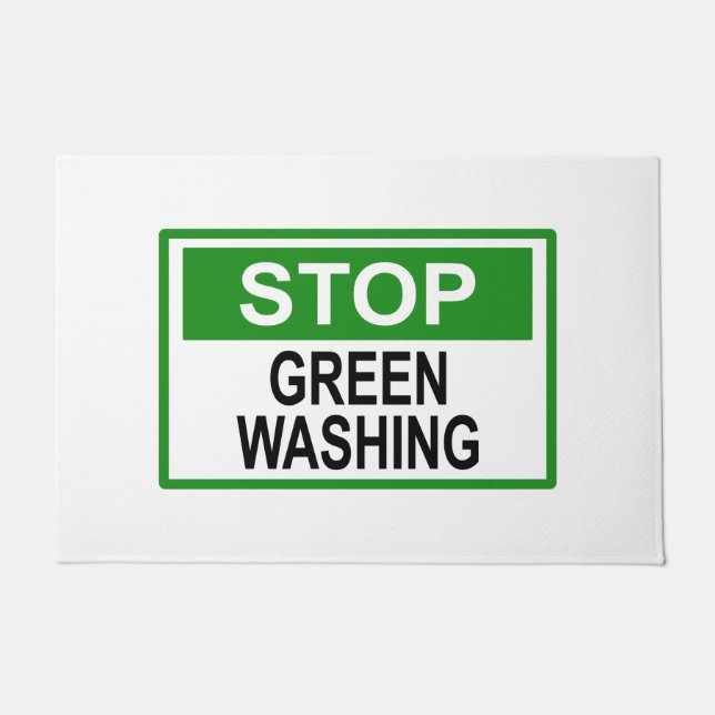 Greenwash-Zeichen beenden Fußmatte (Vorderseite)