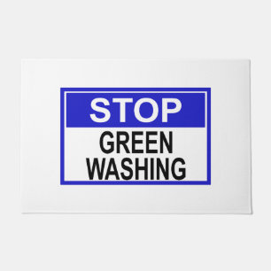 Greenwash-Zeichen beenden Fußmatte