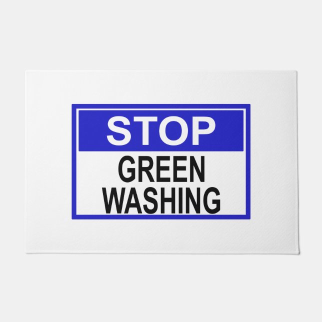 Greenwash-Zeichen beenden Fußmatte (Vorderseite)
