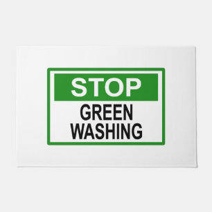 Greenwash-Zeichen beenden Fußmatte