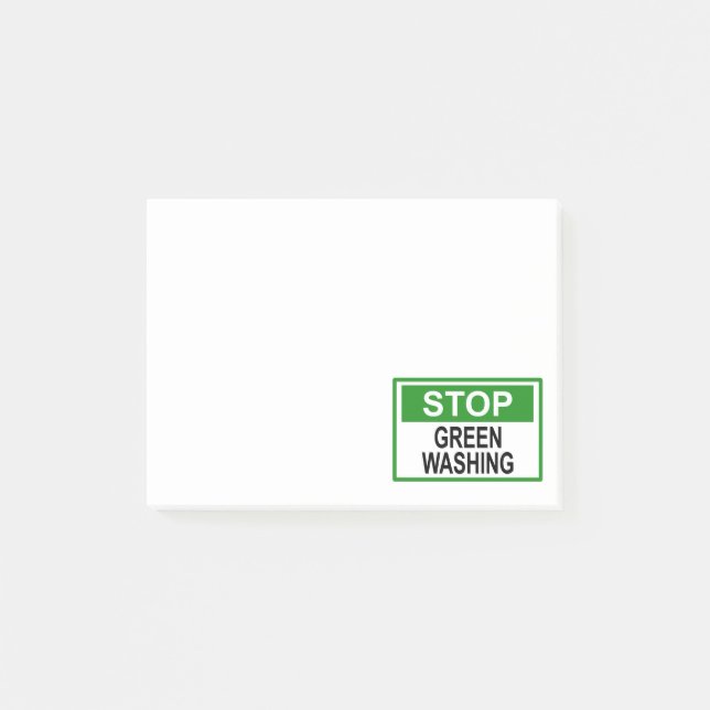 Greenwash-Zeichen beenden Post-it Klebezettel (Vorderseite)
