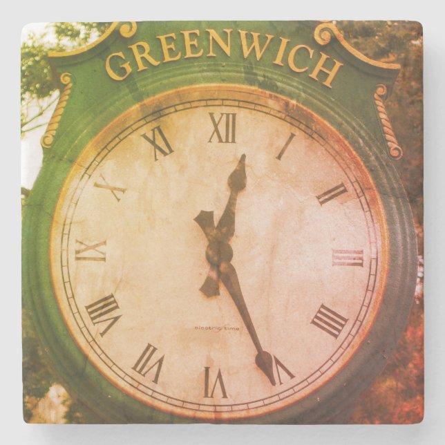 Greenwich Avenue Post Clock, Greenwich, CT Steinuntersetzer (Vorderseite)