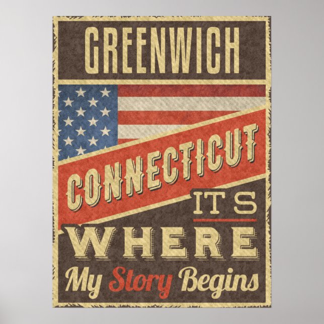 Greenwich Connecticut Poster (Vorne)