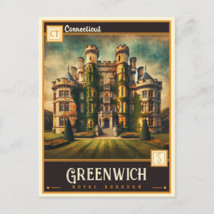 Greenwich, Connecticut Vintage Postkarte