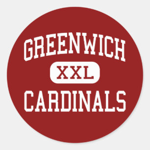 Greenwich - Kardinal - Hoch - Greenwich Runder Aufkleber