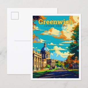 Greenwich London England UK Reise Vintage Postkarte