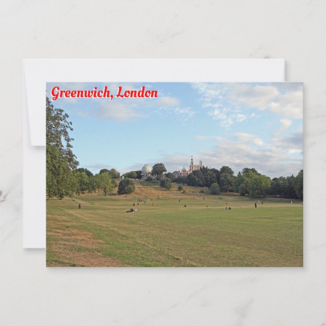 Greenwich Park, London-Karte (Vorderseite)
