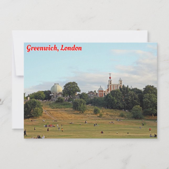 Greenwich Park, London-Karte (Vorderseite)