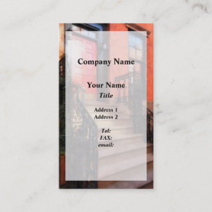 Greenwich Village Brownstone mit roter Tür Visitenkarte