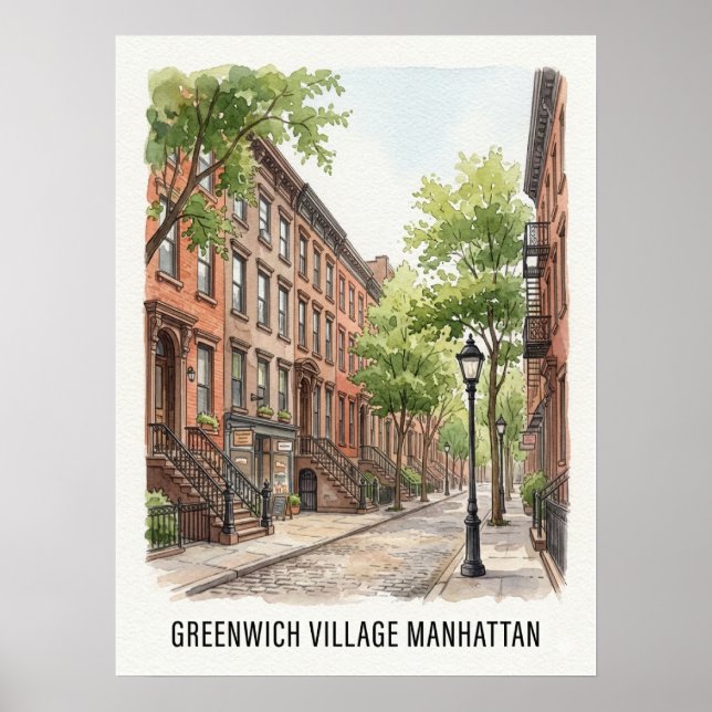 Greenwich Village Manhattan Poster (Vorne)