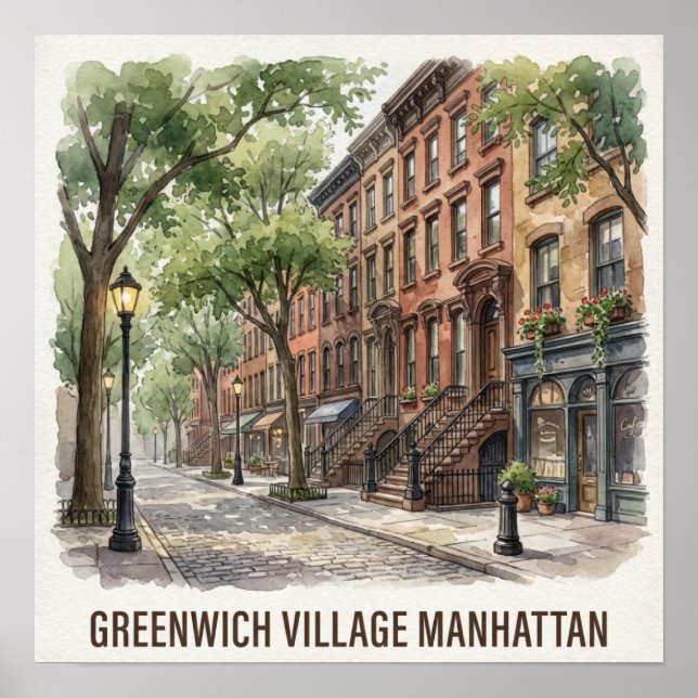 Greenwich Village Manhattan Poster (Vorne)
