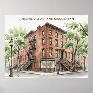 Greenwich Village Manhattan Poster
