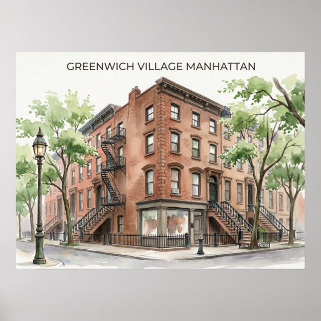 Greenwich Village Manhattan Poster (Vorne)