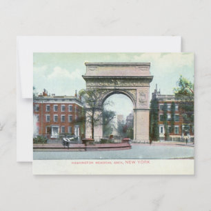 Greenwich Village, New York City Vintag Postkarte