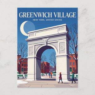 Greenwich Village New York State Postkarte