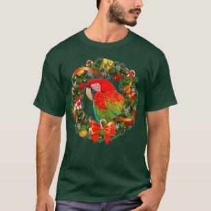 Greenwing Macaw Parrot Weihnachtsschaden T-Shirt