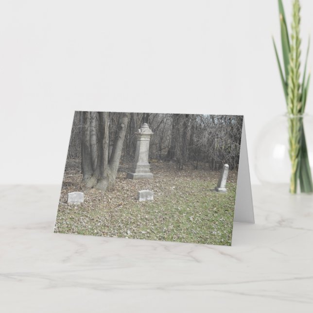 "Greenwood Friedhof Grabsteins" Hallowe’en card Karte (Vorderseite)