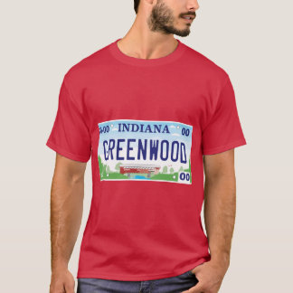 Greenwood Indiana License Plate T-Shirt