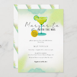 Greeny Watercolor Margarita Limones Brautparty Einladung
