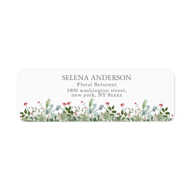 Greeny Wild Meadow Botanical Wedding Address (Vorne)