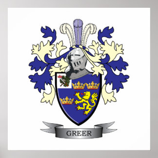 Greer Familienwappen Coat of Arms Poster