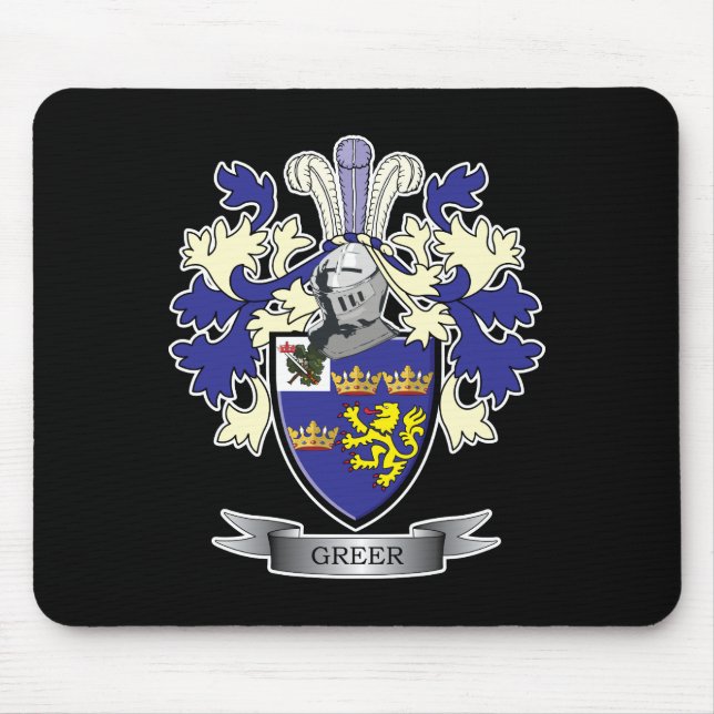 Greer Familienwappen-Wappen Mousepad (Vorne)