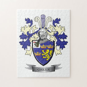 Greer Familienwappen-Wappen Puzzle
