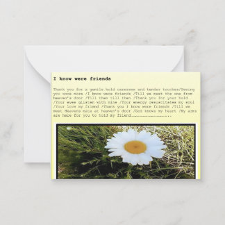 Greeting card a set of 10  'I know were friends' Mitteilungskarte