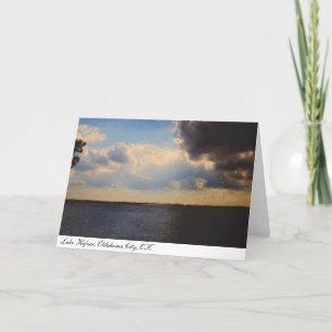 Greeting Card ~ Beautiful Lake & Clouds Painting Karte