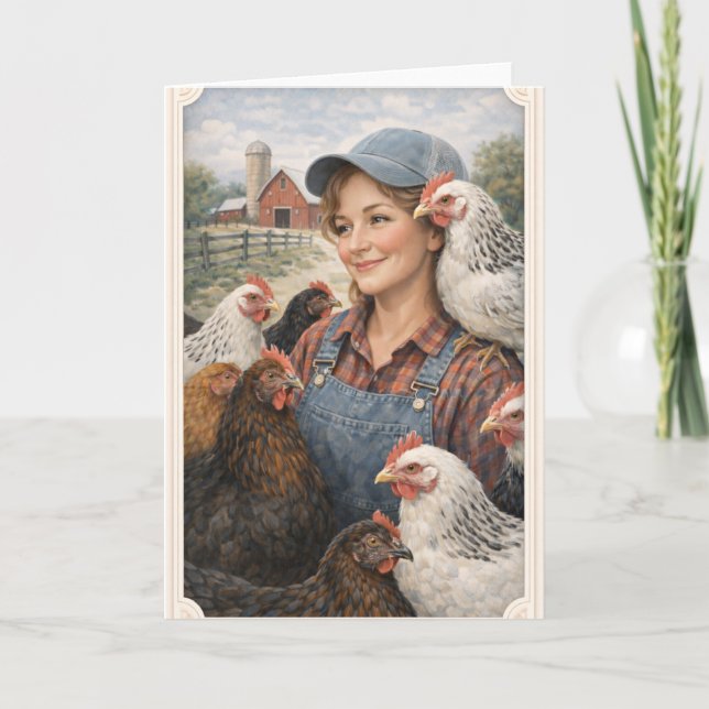 Greeting Card Country Chicks  Karte (Vorderseite)