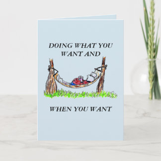 GREETING CARD - HAMMOCK UND GLÜCKLICHE RÜCKZAHLUNG KARTE