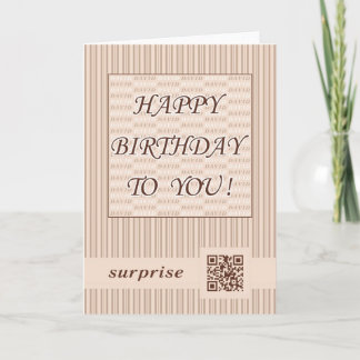 Greeting Card.Happy Birthday David! Karte