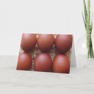 Greeting Card - Marans Chicken Eggs Karte