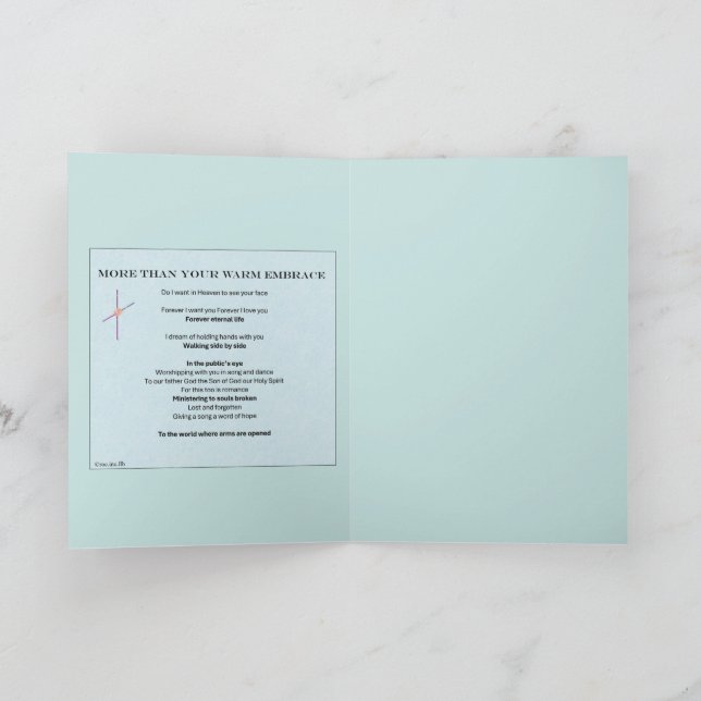 Greeting card " More than your warm embrace" Karte (Innenseite)