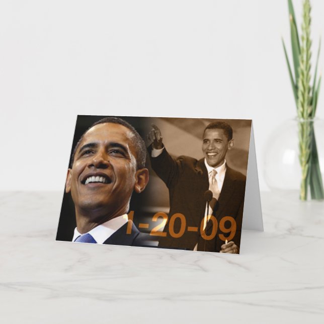 Greeting Card Obama 1-20-09 Karte (Vorderseite)