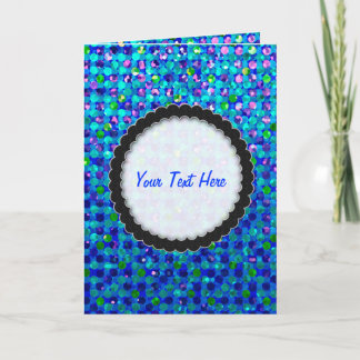 Greeting Card Polka Dot Sparkley Jewels Karte