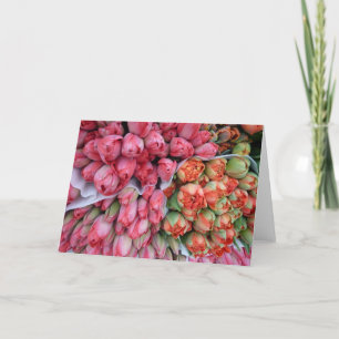 GREETING CARD Schöne Tulips in Frankreich Karte