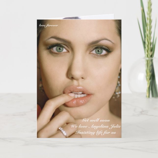 Greeting Card Support Angelina Jolie Karte (Vorderseite)