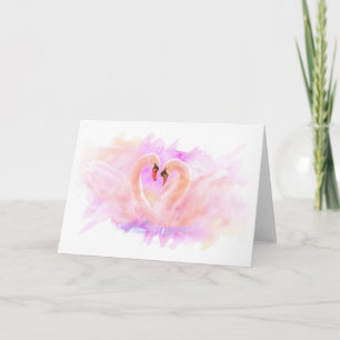 Greeting Card Swans in Love Karte