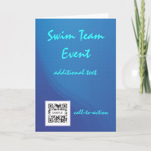 Greeting Card Template Swim Team Event Karte