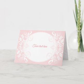 Greeting card, wedding invitation, pink, floral, einladung