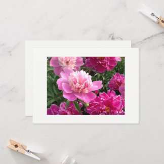 Greeting card with beautiful peonies karte